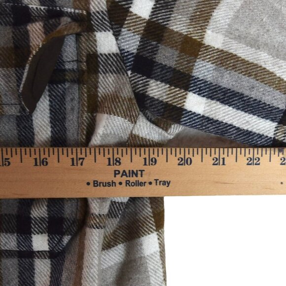 Zara Plaid Wool-Blend Chore Shacket Women’s Medium Pockets Oversized Brown Tan - Picture 3 of 8